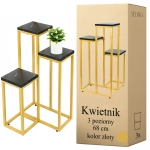 Kwietnik wielopoziomowy 3 poziomy stojak podłogowy rustykalny loftowy 68cm