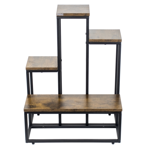 Kwietnik stojący na kwiaty rośliny metalowy loft 6 doniczek industrial 68cm – zdjęcie 2