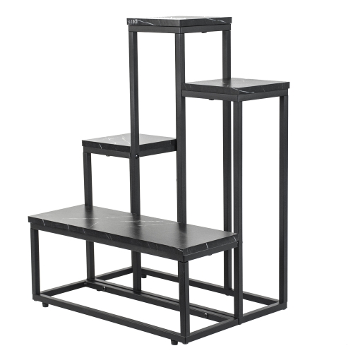 Kwietnik metalowy piętrowy 6 roślin doniczek metal loft stojak regał kwiaty – zdjęcie 2