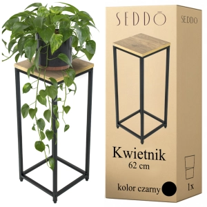 Stojak na kwiatki rośliny doniczki kwietnik stojący metalowy wysoki 62 cm