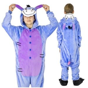 Piżama dziecięca osiołek kigurumi onesie kłapouchy miły dres unisex ciepła
