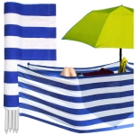 Zasłona plażowa 10 metrów parawan plażowy na plażę pasy uv paliki metalowe