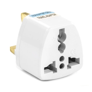 Wtyczka uniwersalna przejściówka adapter sieciowy wtyczka UK 250V biała