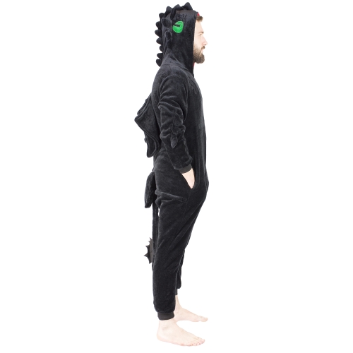Kigurumi Onesie – kostium/piżama jednoczęściowa unisex czarna Furia – zdjęcie 2