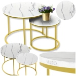 Stoliki okrągłe kawowe industrialne glamour stolik 60x60 40x40 ława zestaw