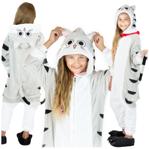 Onesie dziecięce – ciepła piżama / kostium jednoczęściowy Kot