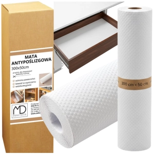 Mata antypoślizgowa biała elastyczna mocna do kuchni garaż szuflad 300x50cm