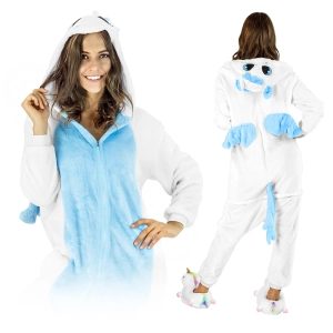 Niebieski Jednorożec – kostium/piżama jednoczęściowa unisex 