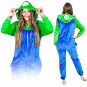 Luigi Mario Kigurumi Onesie – kostium/piżama jednoczęściowa unisex 