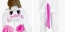 Różowy jednorożec dziecięca piżama jednoczęściowa onesie kigurumi – zdjęcie 5