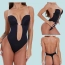 Body damskie biustonosz czarne modelujące stringi do sukienki bez pleców - XL – zdjęcie 8