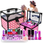 Kuferek kosmetyków zestaw do makijażu paznokci dla dzieci dziewczynki duży