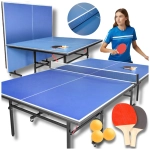 Zestaw składany stół do ping ponga tenisa stołowego siatka paletki rakiety