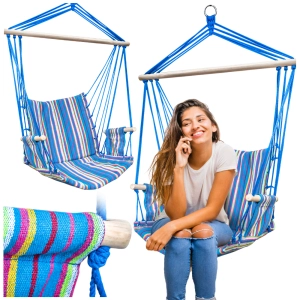 Hamak krzeszło brazylijskie wiszące fotel ogrodowy turystyczny podłokietnik