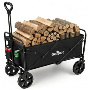 Taczka wózek transportowy składany turystyczny ogrodowy 95x53x91 cm plażowy koła terenowe 120L