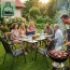 Ławka ogrodowa drewniana z metalowym stelażem | GoGarden – zdjęcie 2