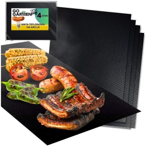 Mata teflonowa na grilla – 4 szt. nieprzywierające tacki do pieczenia | GoGarden
