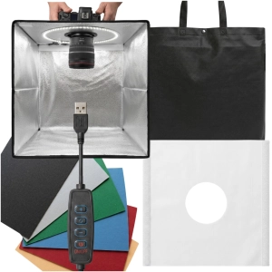 Namiot bezcieniowy LED 40x40 cm do zdjęć produktowych, box studio | Zolta