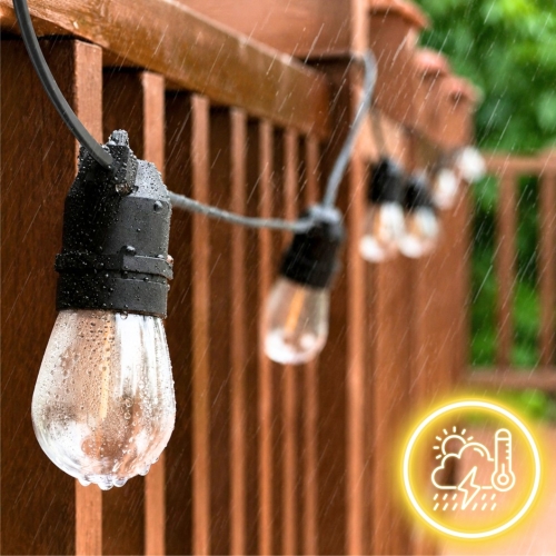 Girlanda ogrodowa solarna 20m 20 LED E27 IP44 | LedSolution – zdjęcie 2