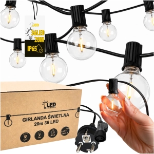 Girlanda ogrodowa 20m 36 żarówek LED IP65 | LedSolution