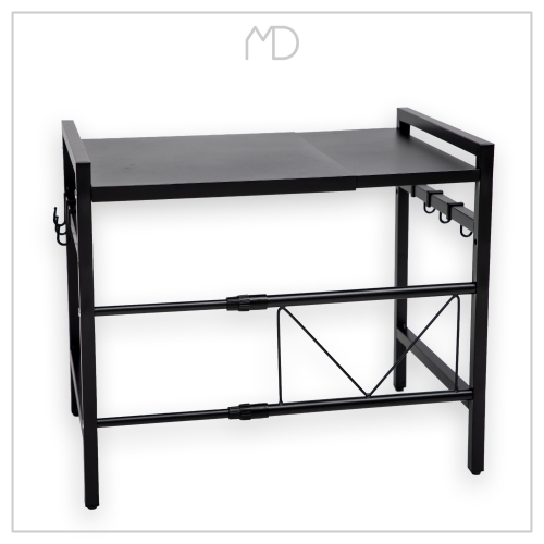 Stojak na mikrofalówkę półka rozsuwana regulacja teleskopowa organizer loft | More&Deco – zdjęcie 2