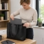 Torebka damska shopper czarna duża pojemna skórka szkoła praca uniwersalna | Zolta – zdjęcie 8