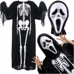 Strój na Halloween poncho Kościotrup z maską | Conseé