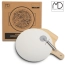 Kamień do pizzy kordierytowy do piekarnika z łopatką i deską akcesoria do pieczenia | More&Deco – zdjęcie 5