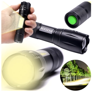 Latarka taktyczna LED wojskowa 1000 lm Zoom IP67 akumulatorowa | KOOZAK