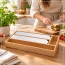 Organizer do szuflady kuchennej na folię aluminiową spożywczą i papier bambusowy 4 komory – zdjęcie 11