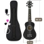 Ukulele sopranowe LUMI czarne + stroik pokrowiec kostki – zdjęcie 2