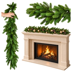 Girlanda choinkowa świąteczna 110 cm – dekoracja na drzwi, lustro i schody | More&Deco