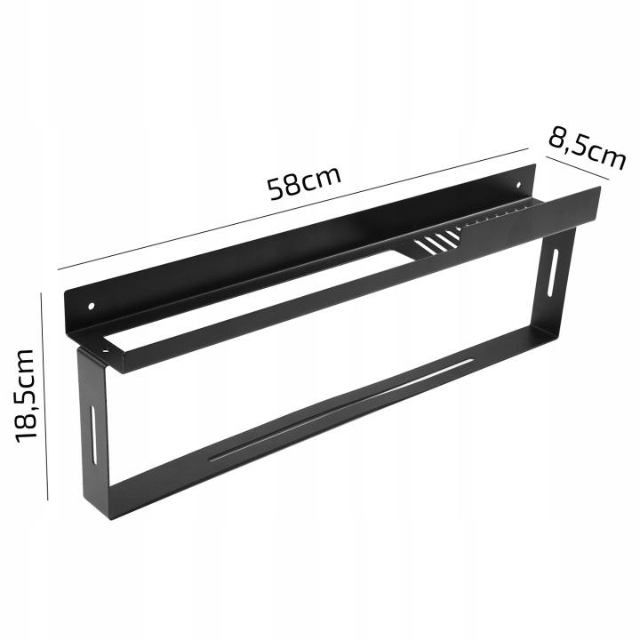Półka łazienkowa loft P14 czarna