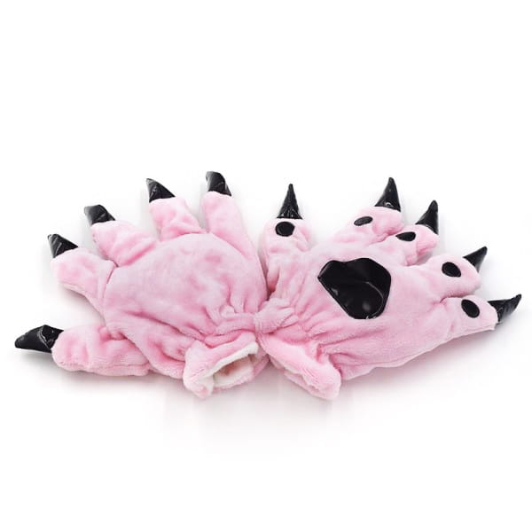 Rękawiczki z pazurami do kigurumi onesie jasnoróżowy
