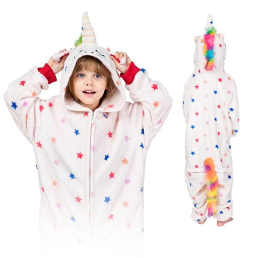 Jednorożec w gwiazdy Kigurumi Onesie dres piżama kombinezon