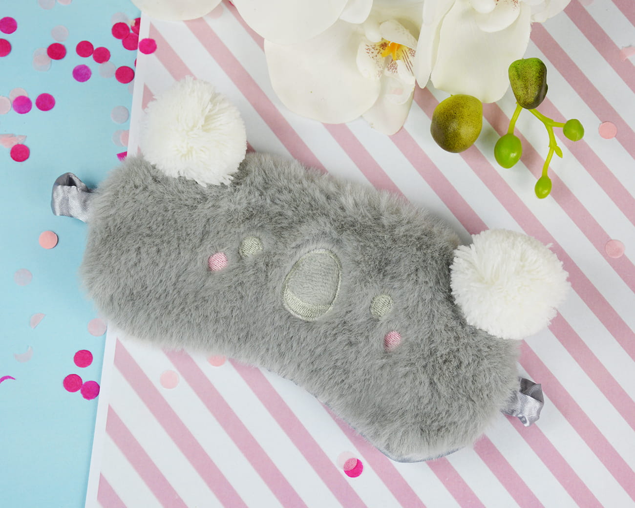 Opaska na oczy do snu miś koala szara