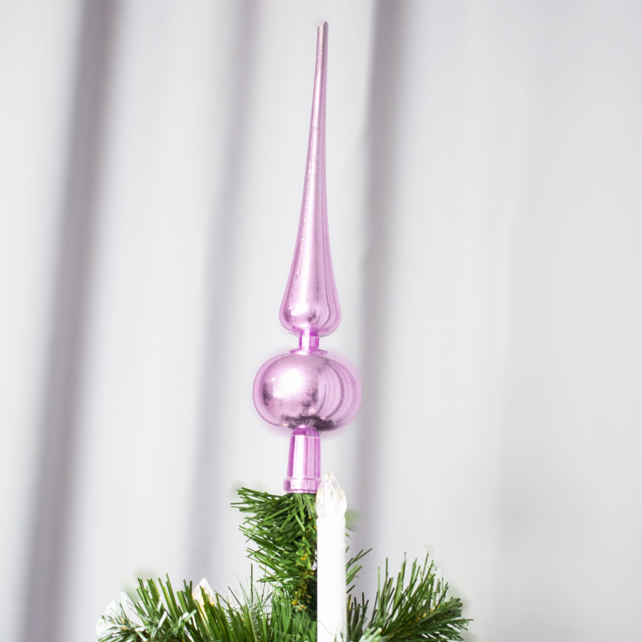 Czubek na choinkę nietłukący 30 cm – różowy – zdjęcie 3