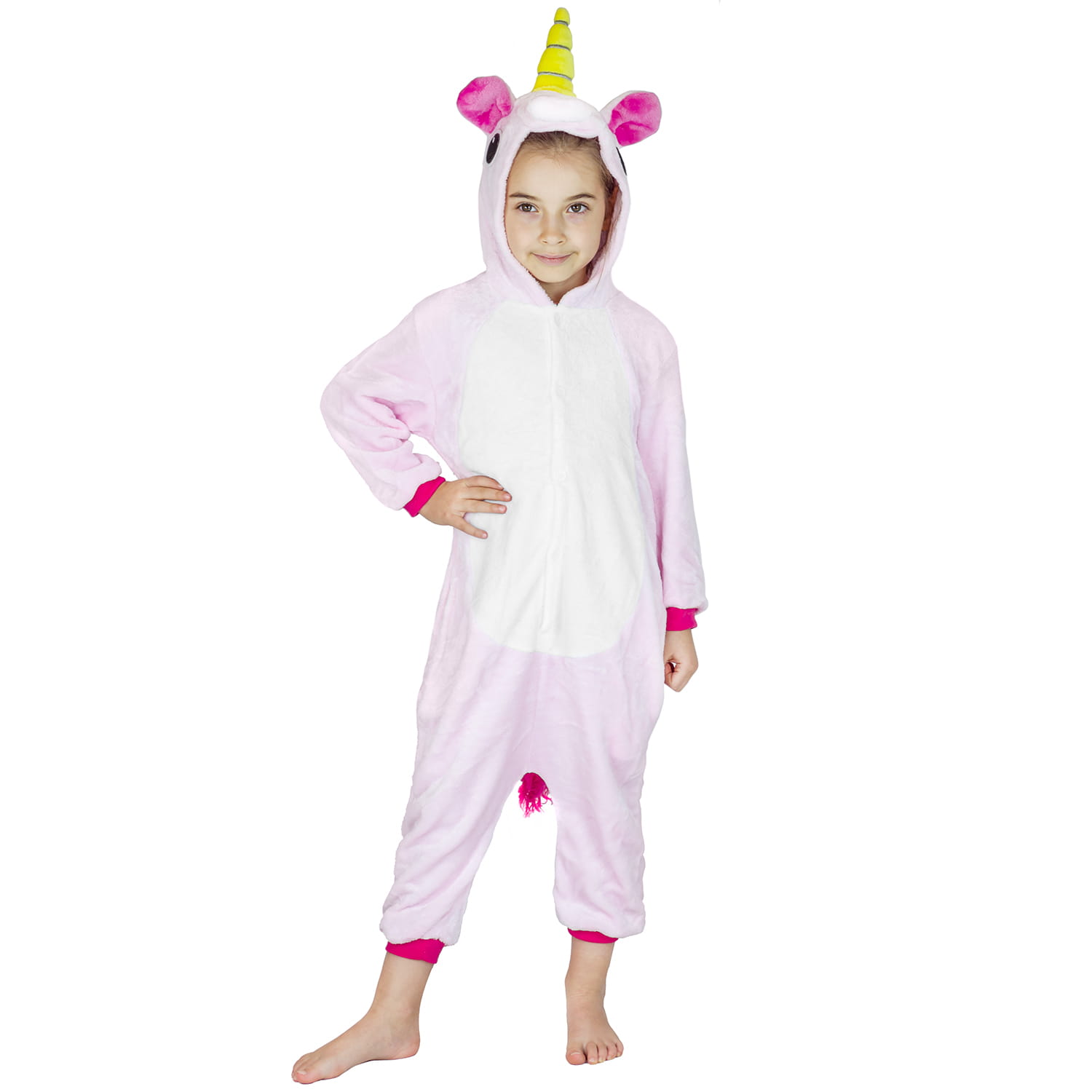 Piżama onesie dla dzieci – różowy pegaz jednorożec, kombinezon kigurumi