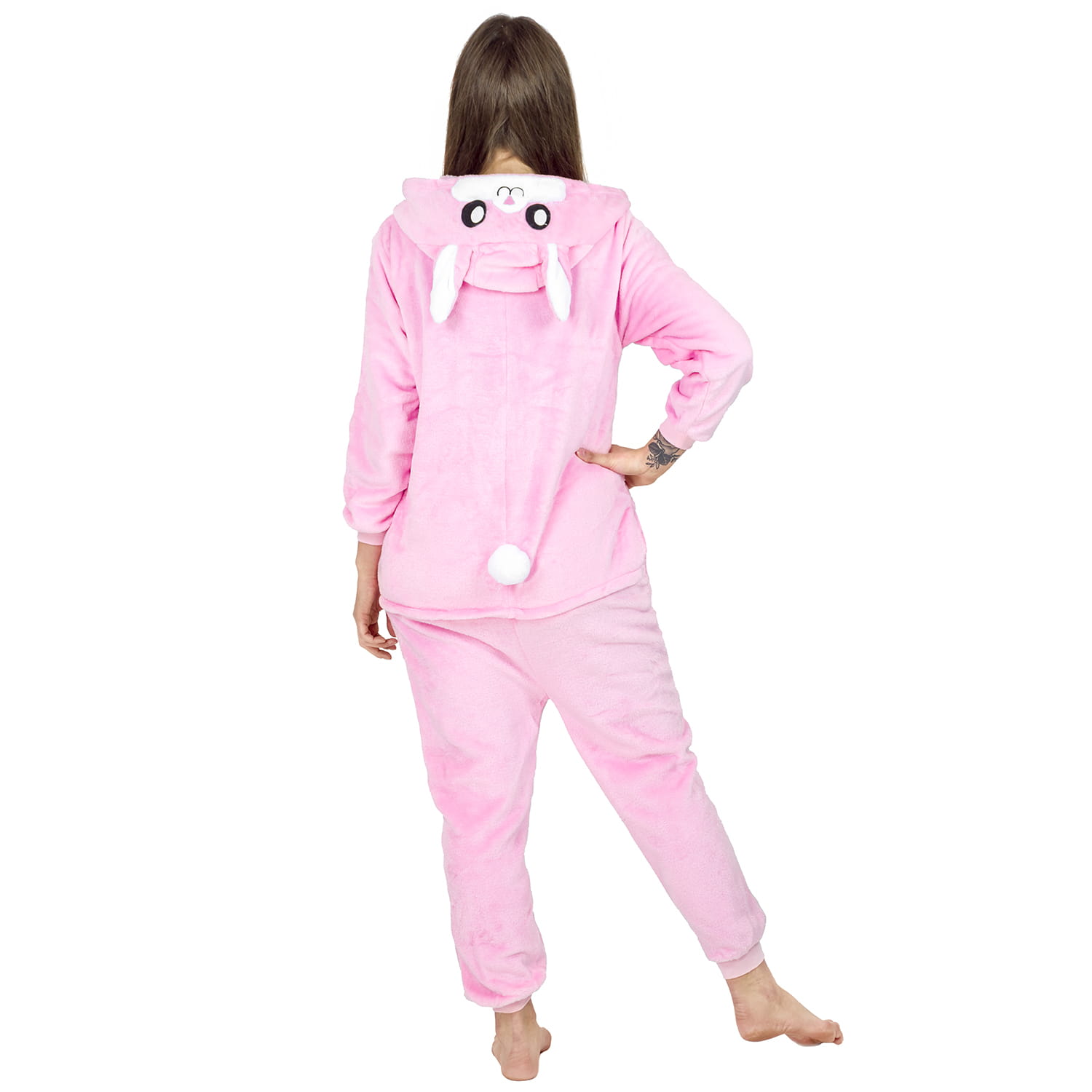 Piżama kigurumi Królik – różowy kombinezon onesie dla dorosłych