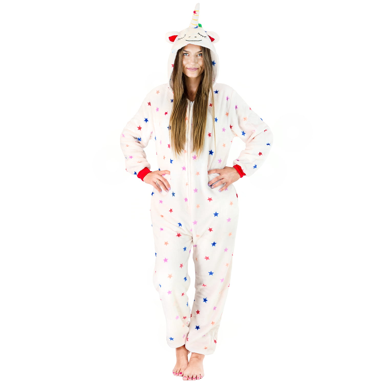 Piżama kigurumi Jednorożec w gwiazdy (nowy wzór) – kombinezon onesie