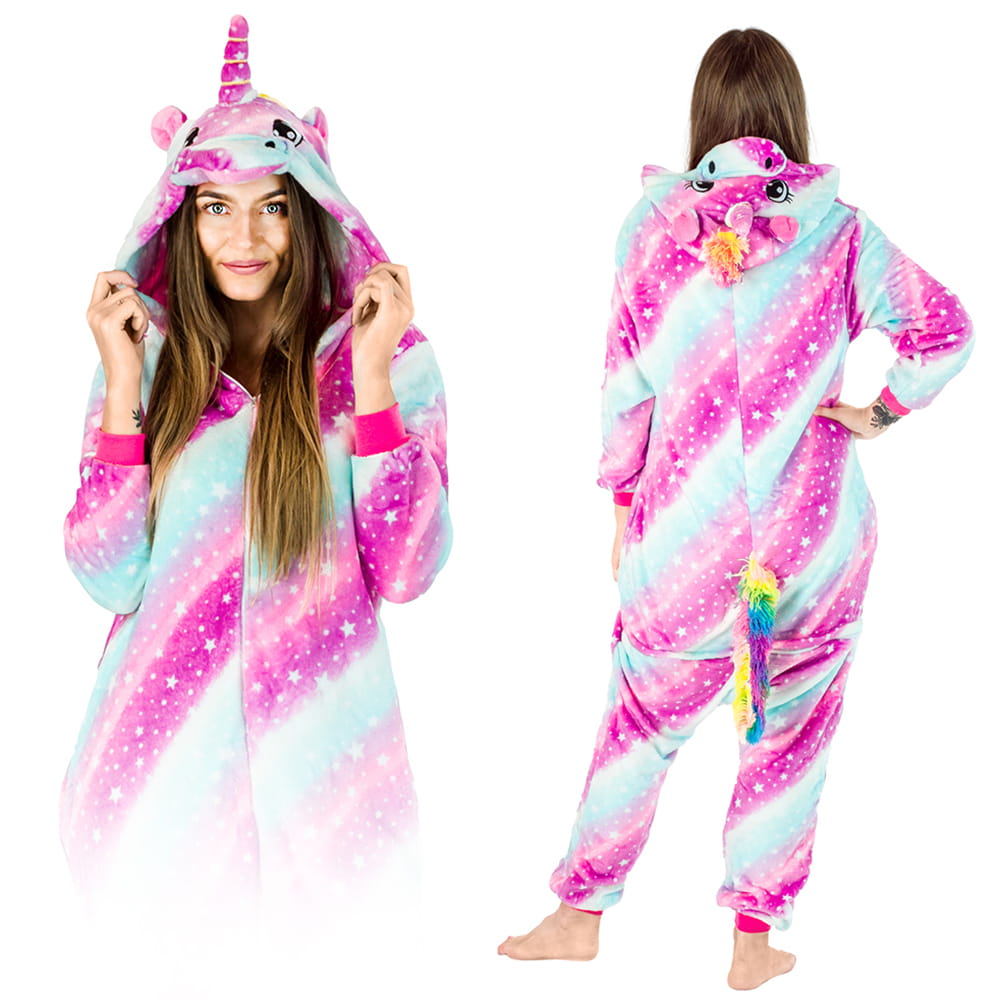 Piżama kigurumi pegaz fioletowy w gwiazdki
