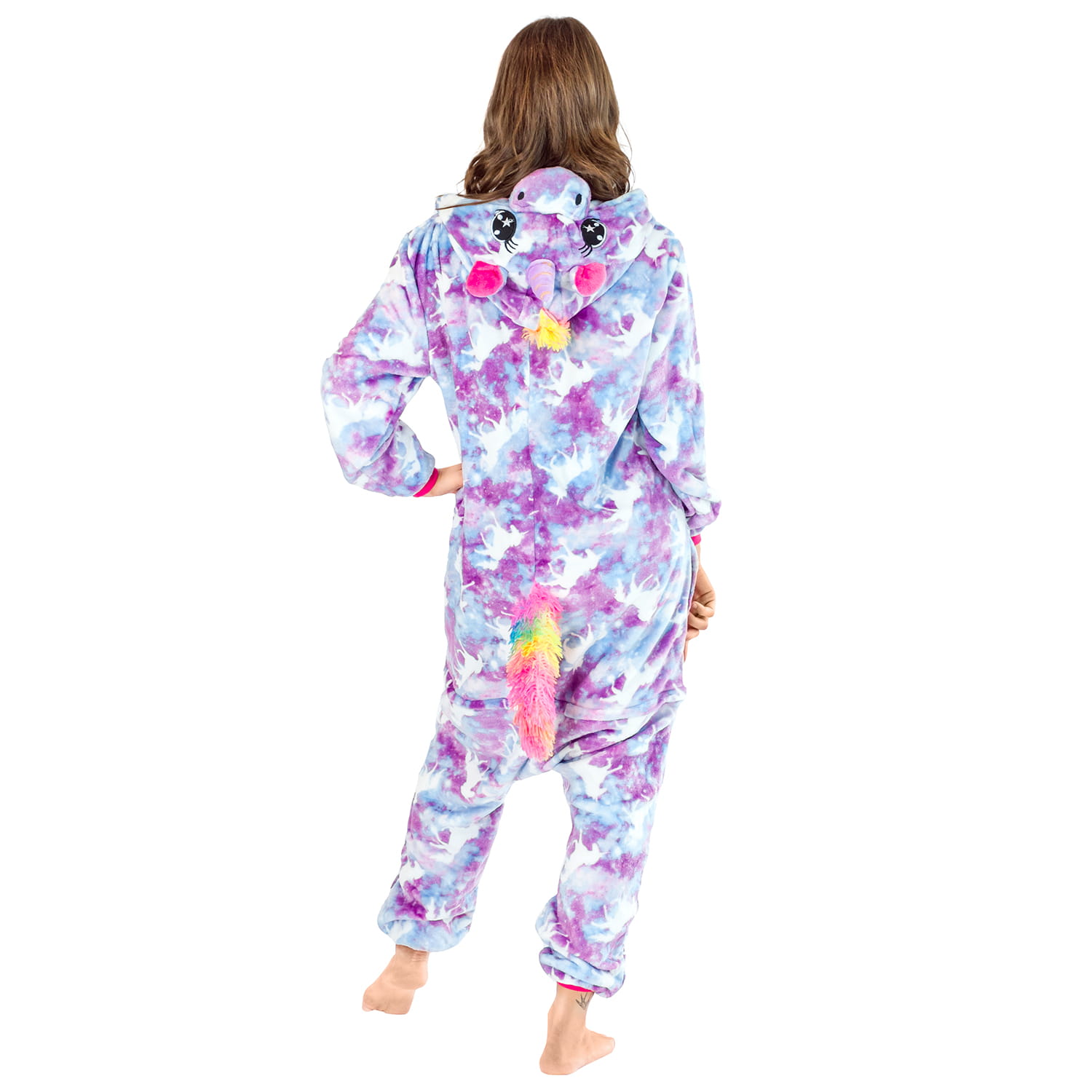 Piżama kigurumi jednorożec fioletowo-biały