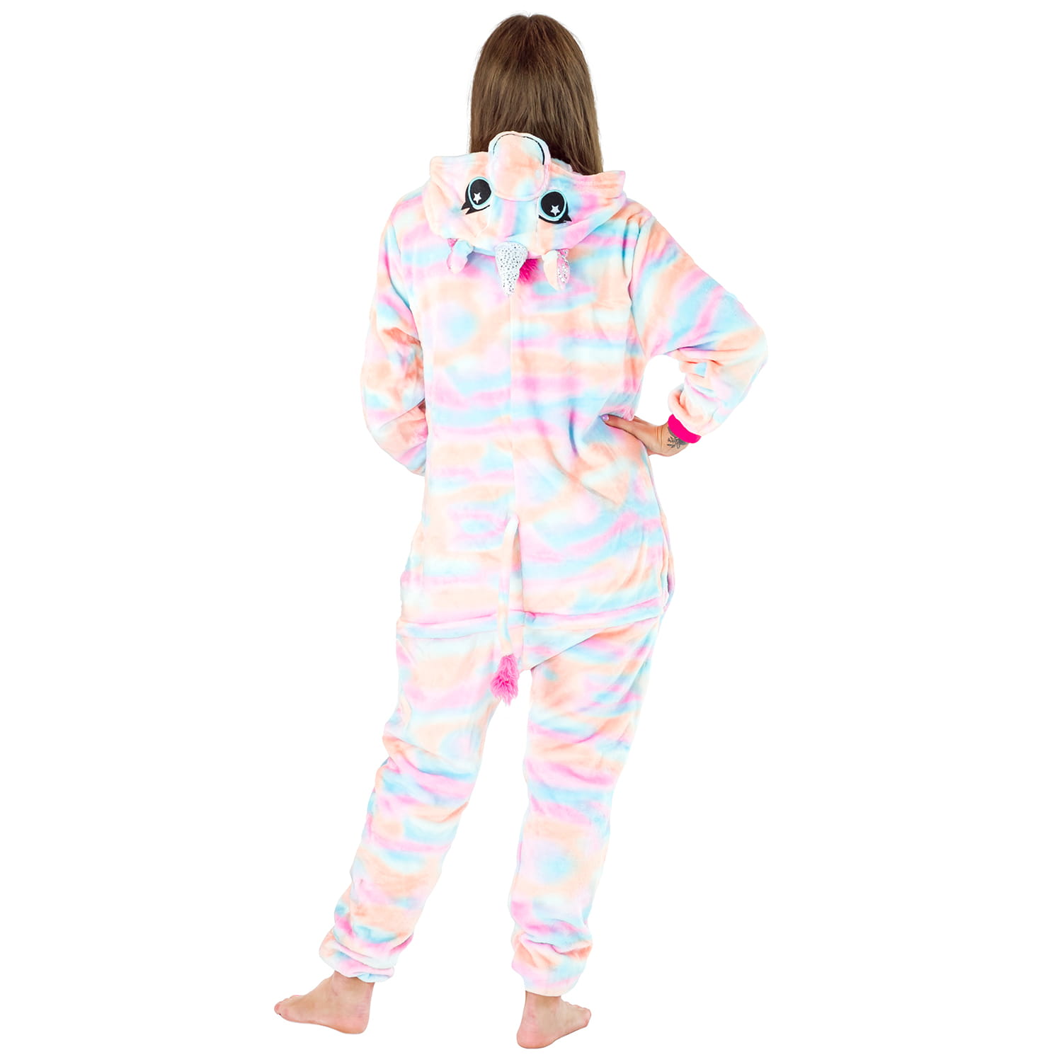 Piżama kigurumi Jednorożec pastelowe moro – kombinezon onesie dla dorosłych