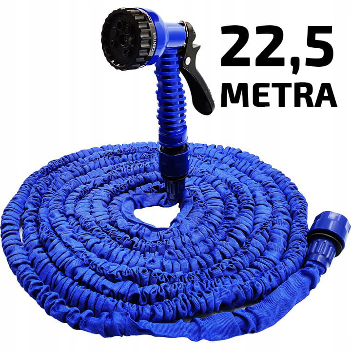 Wąż ogrodowy X-HOSE rozciągliwy pistolet 7,5-22,5m niebieski