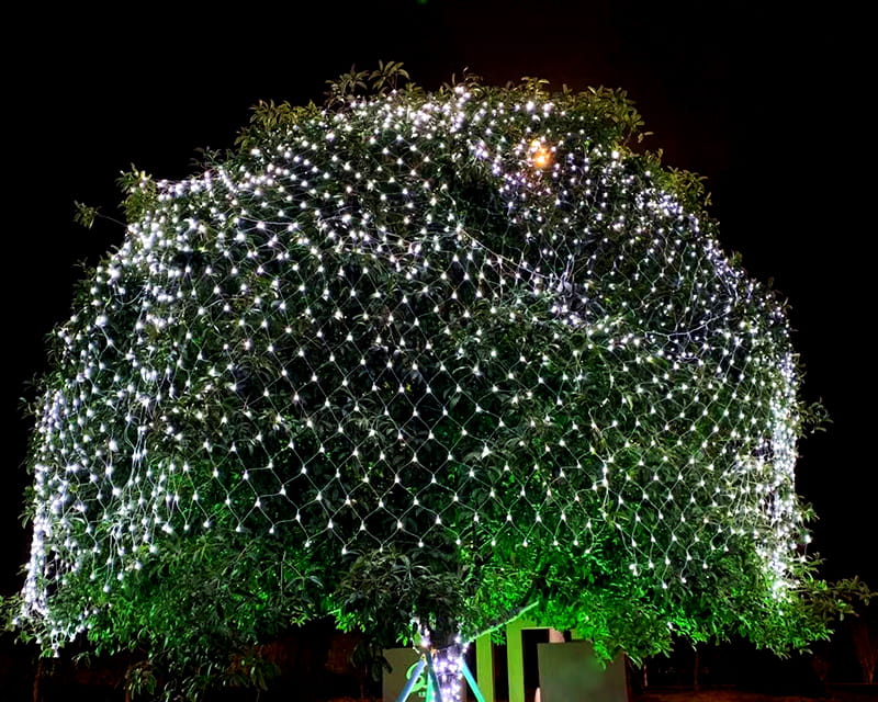Siatka świetlna 224 LED 3 × 2 m z efektem flash, IP44 – zdjęcie 4
