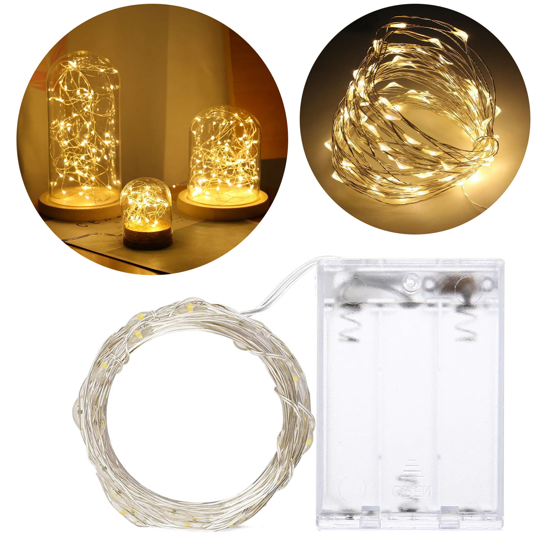 Lampki LED druciki 100 LED, 10 m – żyłki choinkowe