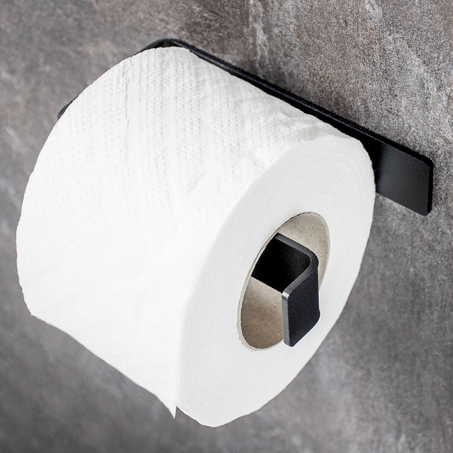 Uchwyt ścienny na papier toaletowy loft czarny mat