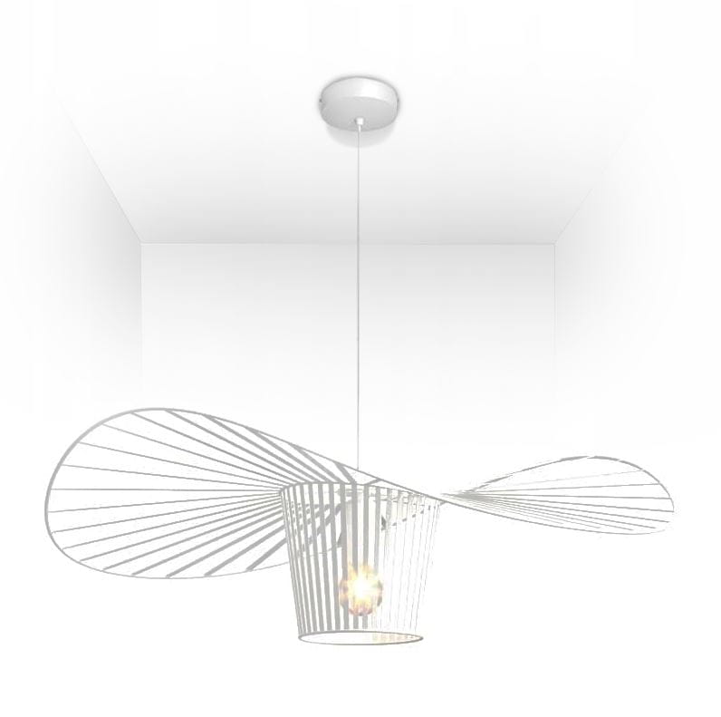 Lampa sufitowa kapelusz nowoczesna biała 60cm