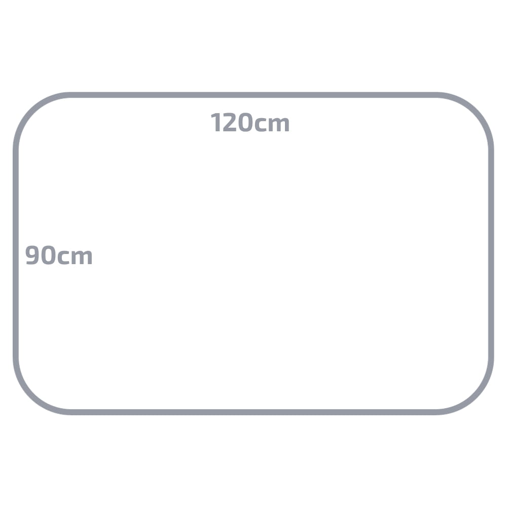 Mata ochronna na biurko 90 × 120 cm, 0,5 mm – szara – zdjęcie 3