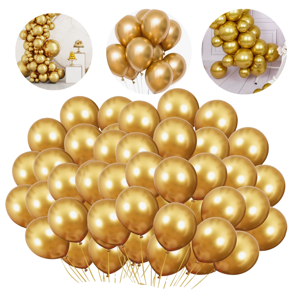 Duże balony złote metaliczne 100SZT